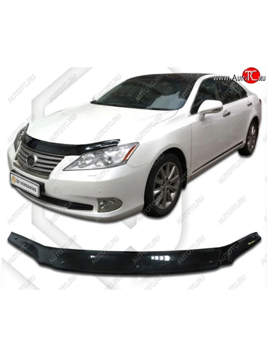 Дефлектор капота CA-Plastiс Lexus ES350 XV40 дорестайлинг (2006-2009) (Classic черный, Без надписи)  в Керчи Республика Крым