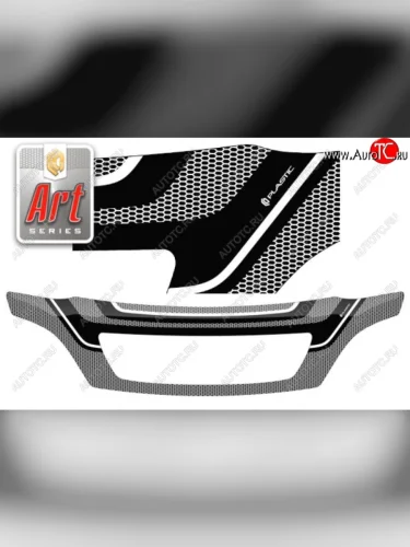 Дефлектор капота (exclusive) CA-Plastiс (серия Art черная) Lexus RX300 XU10 дорестайлинг (1995-2001)