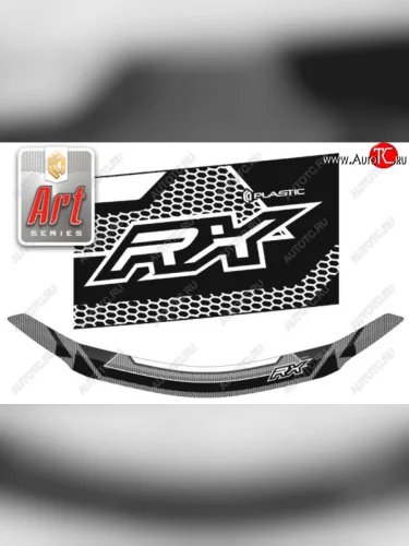 Дефлектор капота CA-Plastiс (Серия Art серебро) Lexus RX350 AL20 дорестайлинг (2015-2019)