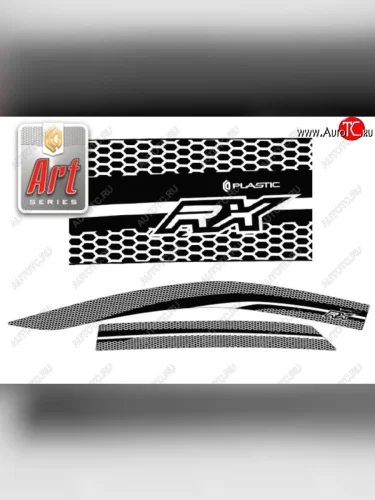 Дефлектора окон CA-Plastic (Серия Art белая) Lexus RX 200T AL20 дорестайлинг (2015-2017)