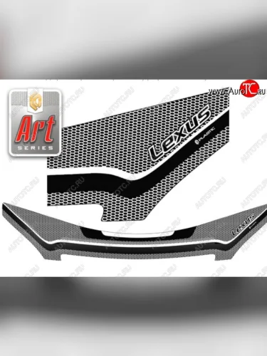 Дефлектор капота CA-Plastiс (Серия Art графит) Lexus GX470 J120 дорестайлинг (2002-2007)