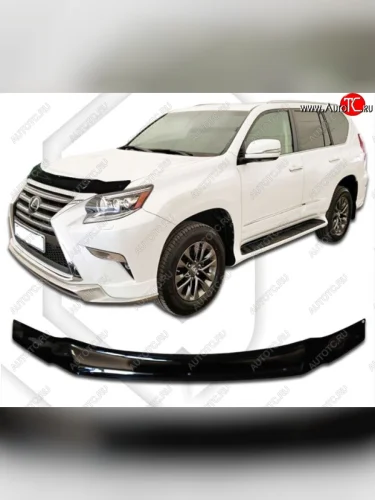 Дефлектор капота CA-Plastiс (Classic черный) Lexus GX460 J150 1-ый рестайлинг (2013-2019)