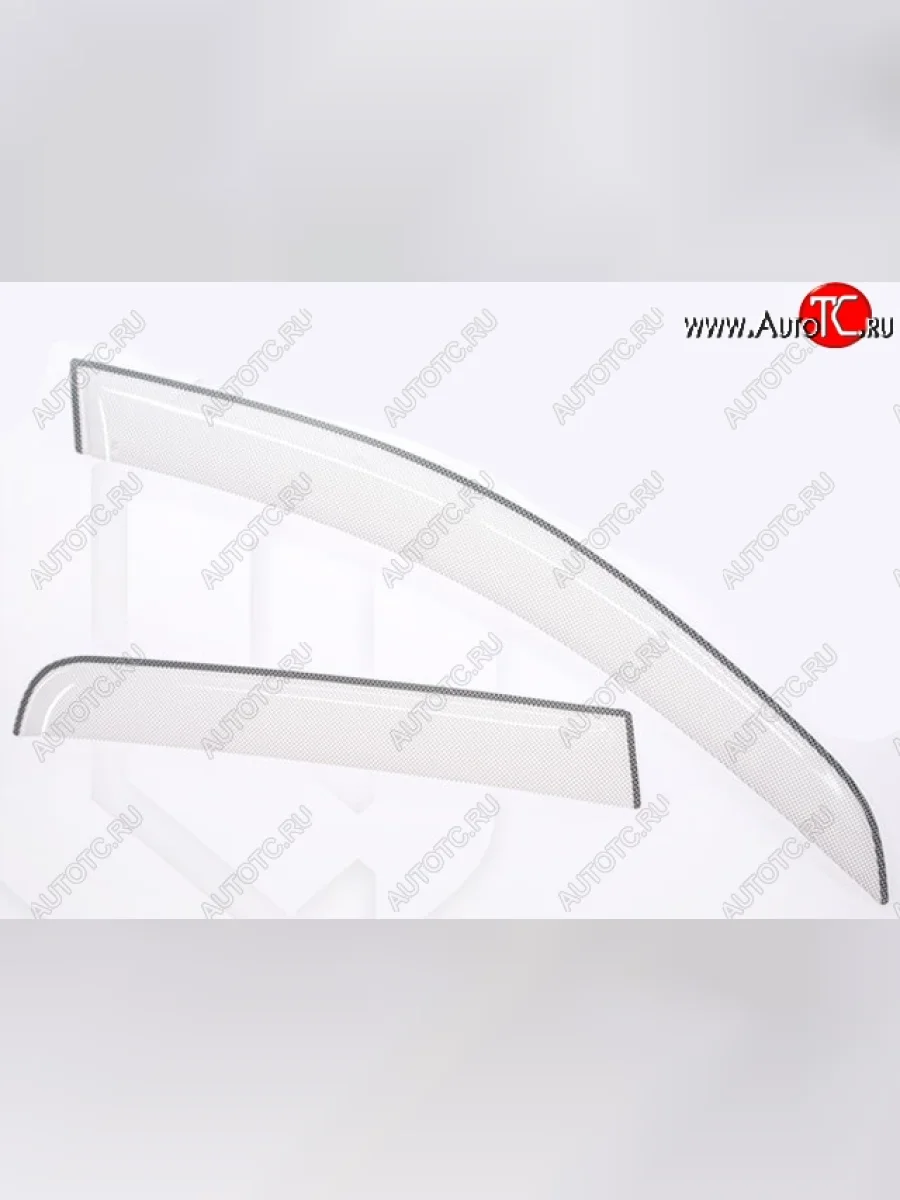 Дефлектора окон CA-Plastic Lexus GX460 J150 1-ый рестайлинг (2013-2019) (Шелкография белая, Без хром.молдинга, Крепление только на скотч)  в Воронеже Воронежской области