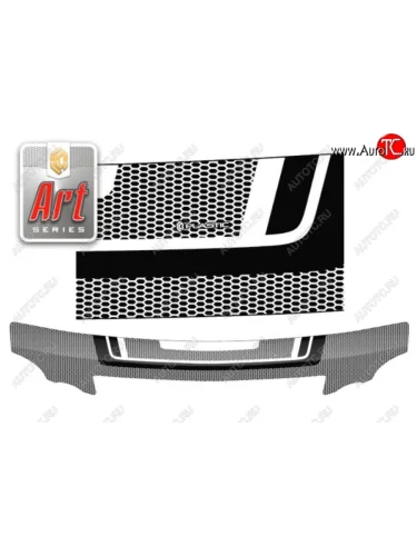 Дефлектор капота CA-Plastiс exclusive (Серия Art графит) Lexus LX470 J100 дорестайлинг (1998-2002)