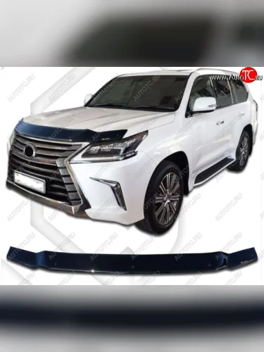 Дефлектор капота CA-Plastiс (Classic черный) Lexus LX570 J200 2-ой рестайлинг (2015-2022)
