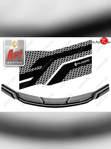 Дефлектор капота CA-Plastiс (Серия Art белая) Lexus LX570 J200 2-ой рестайлинг (2015-2022)