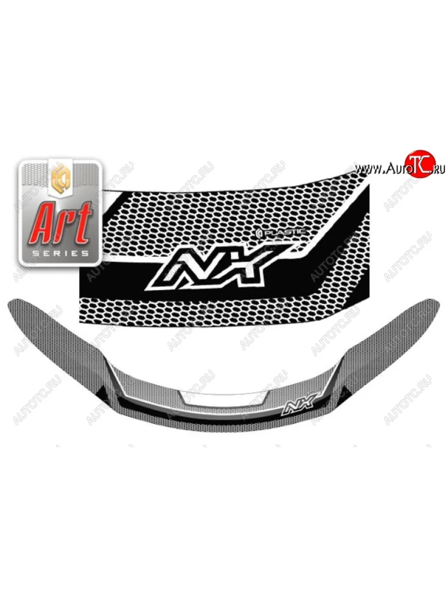 Дефлектор капота CA-Plastiс exclusive Lexus NX300 Z10 рестайлинг (2017-2021) (Серия Art графит)  в Перми Пермском крае