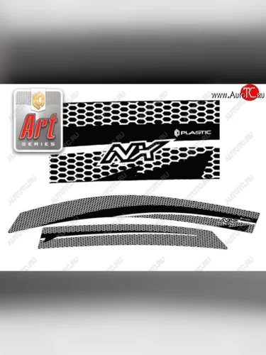 Дефлектора окон CA-Plastic (Серия Art белая) Lexus NX300h  Z10 (2014-2017) дорестайлинг