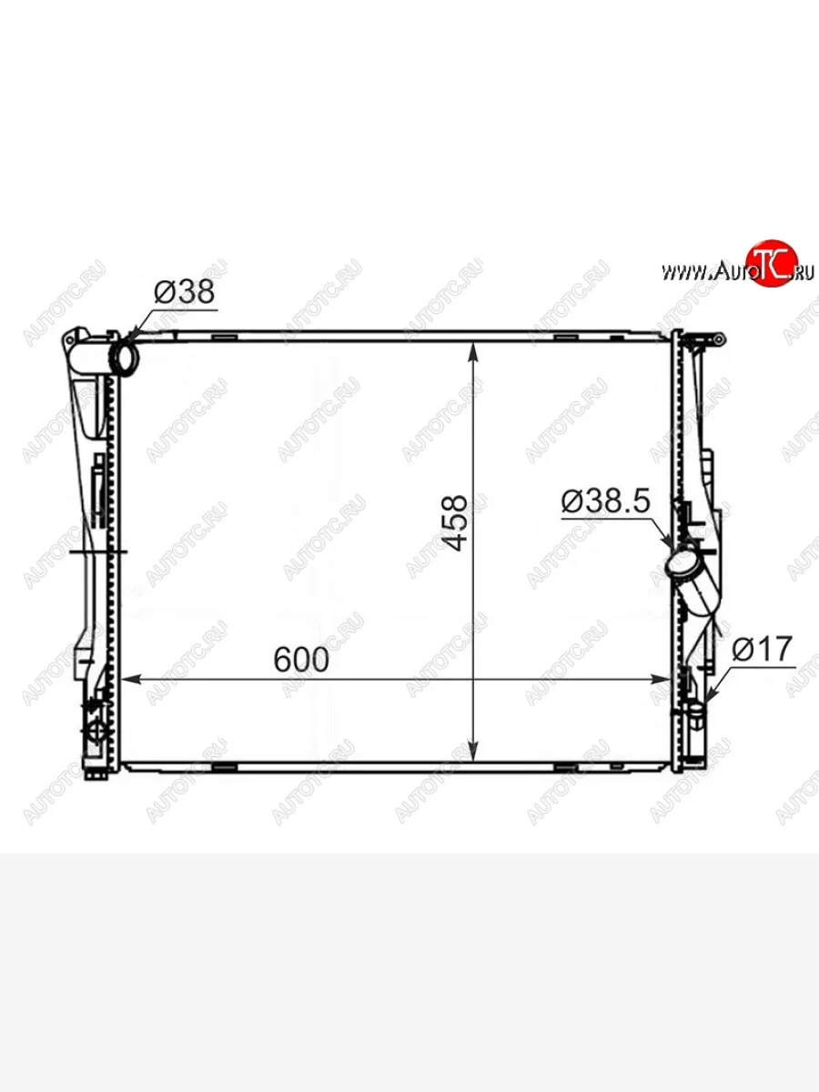 Радиатор двигателя SAT (пластинчатый, МКПП/АКПП, 1.6/1,8/2.0/2.3/2.8/3.0/3.5) BMW X1 E84 (2009-2015)  с доставкой в г. Керчь