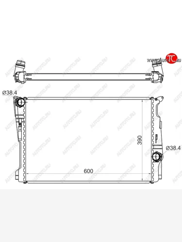 Радиатор двигателя SAT (1.8D / 2.0D) BMW X3 F25 дорестайлинг (2010-2014)