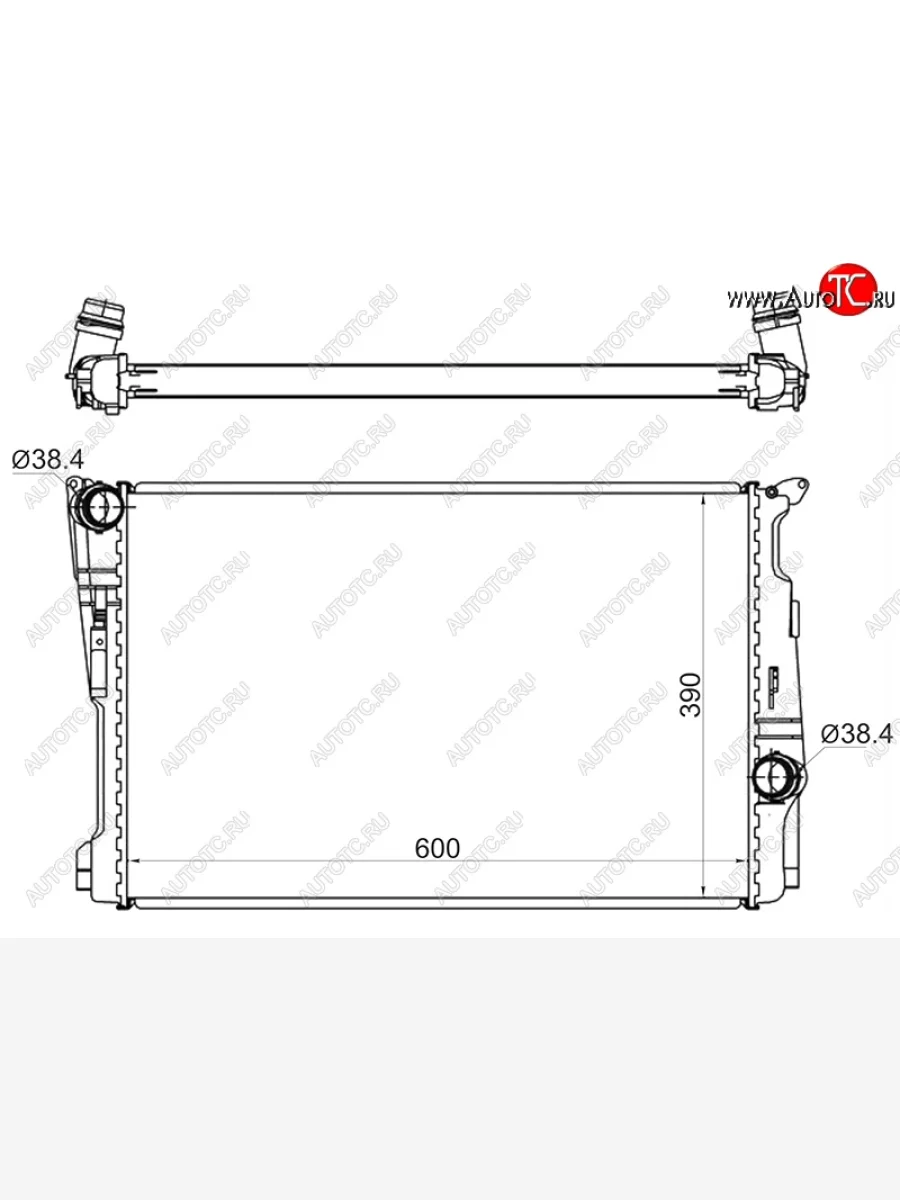 Радиатор двигателя SAT (1.8D / 2.0D) BMW X3 F25 дорестайлинг (2010-2014)  с доставкой в г. Керчь