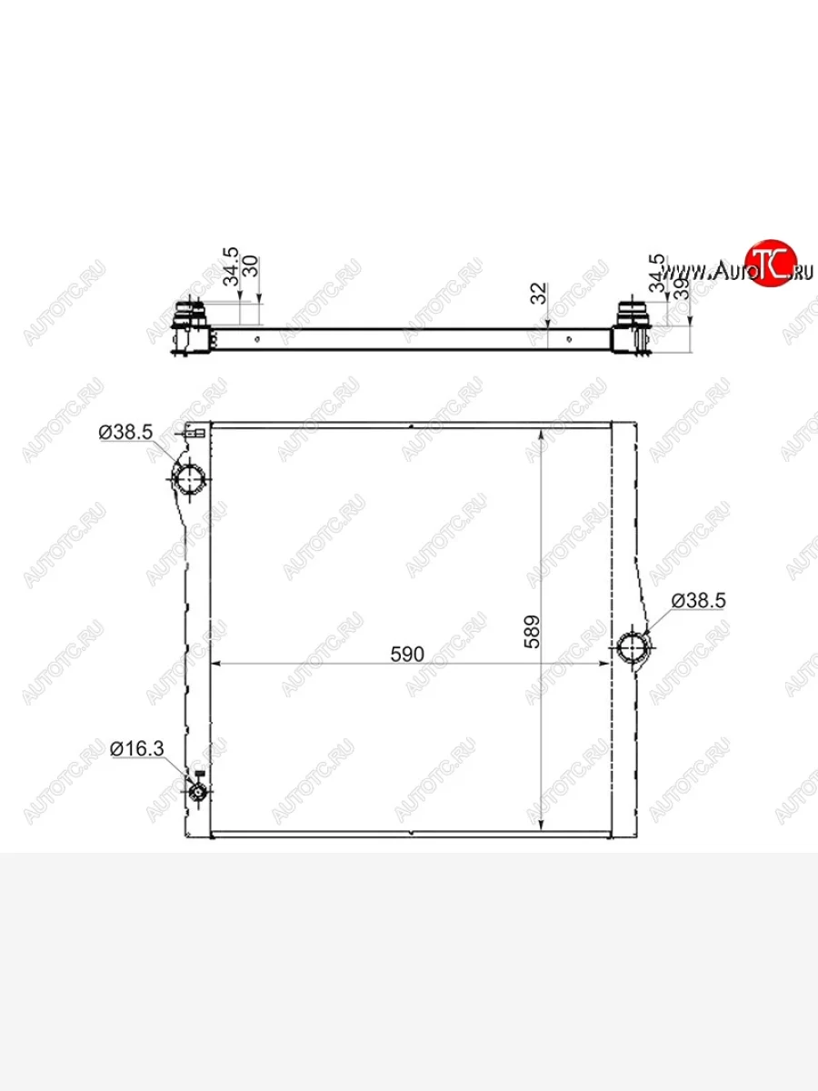 Радиатор двигателя SAT (пластинчатый, кондиционер, 3.0 / 4.8) BMW X5 E70 дорестайлинг (2006-2010)  в Керчи Республика Крым