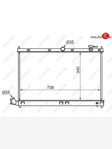 Радиатор двигателя SAT (пластинчатый, МКПП/АКПП, 473QB/4G15S/473QB) BYD Flyer (2009-2014)