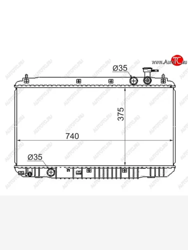 Радиатор двигателя SAT (пластинчатый, МКПП/АКПП, 4G64) Chery Tiggo T11 дорестайлинг (2005-2013)
