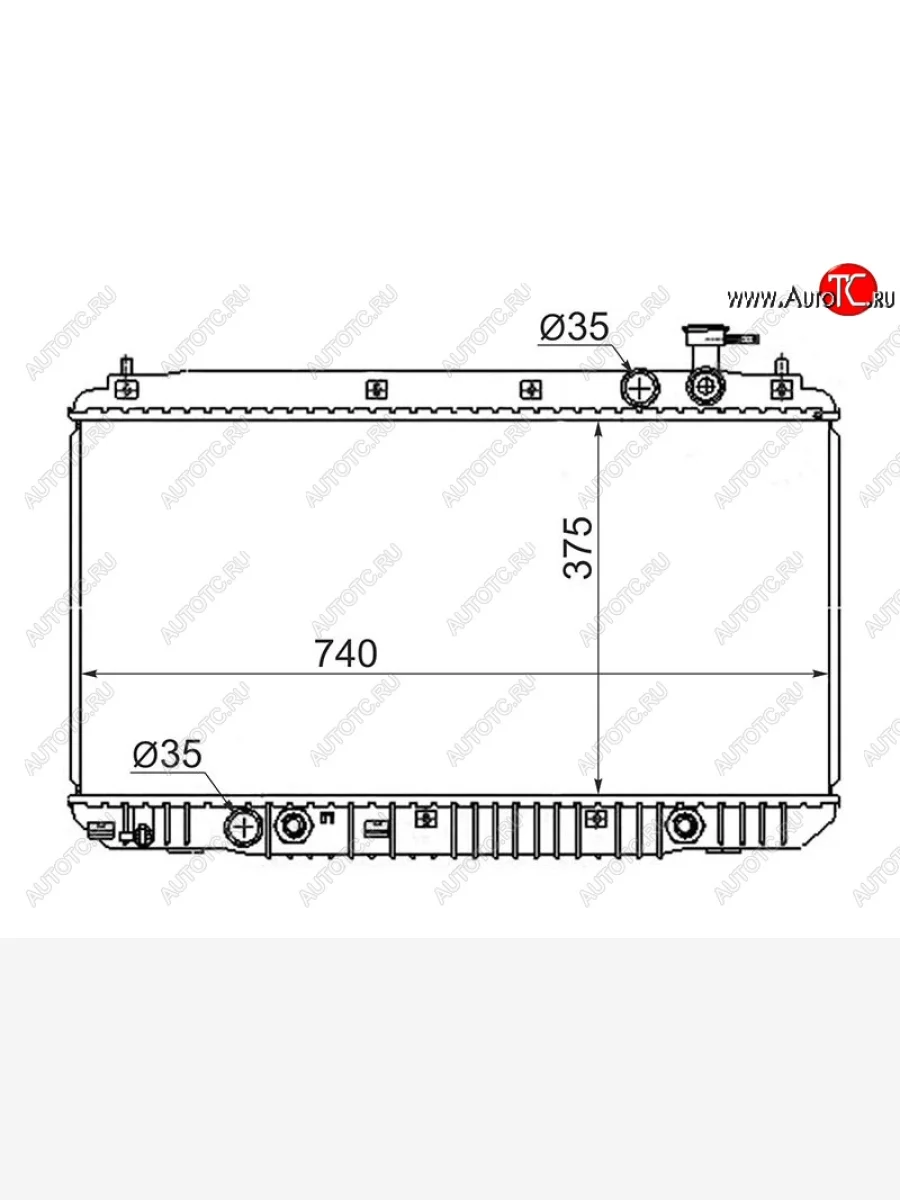 Радиатор двигателя SAT (пластинчатый, МКПП/АКПП, 2.4 4G64) Chery Tiggo T11 дорестайлинг (2005-2013)  с доставкой в г. Керчь