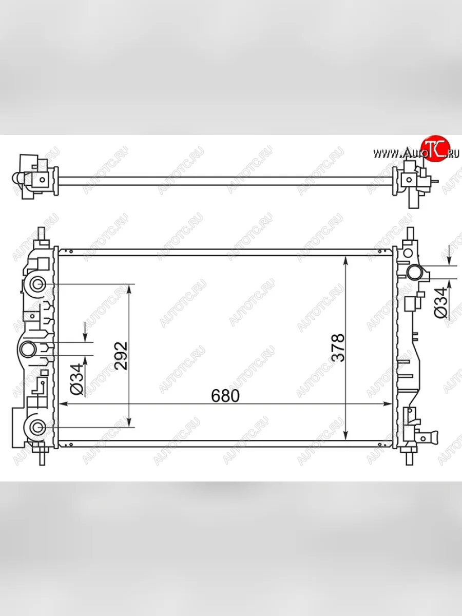 Радиатор двигателя SAT (пластинчатый, МКПП/АКПП, Z20S1, LLW, Z20D1) Chevrolet Cruze J300 седан дорестайлинг (2009-2012)  в Керчи Республика Крым