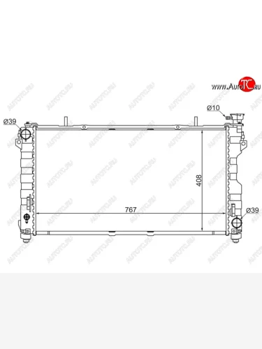 Радиатор двигателя SAT (пластинчатый, МКПП/АКПП, 3.3 / 3.8) Dodge Caravan минивэн (2000-2007)