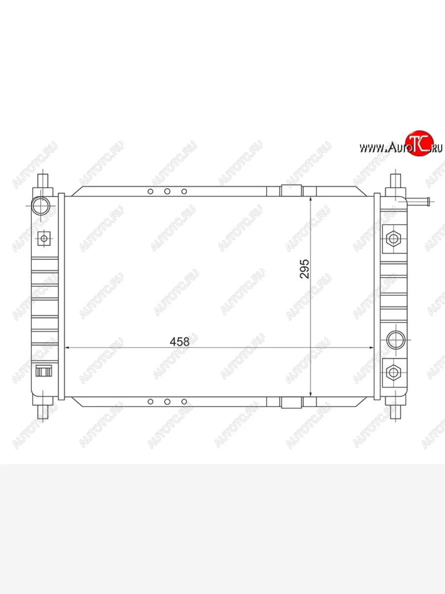 Радиатор двигателя SAT (пластинчатый, АКПП, F8CV) Daewoo Matiz M100 дорестайлинг (1998-2000)  с доставкой в г. Керчь