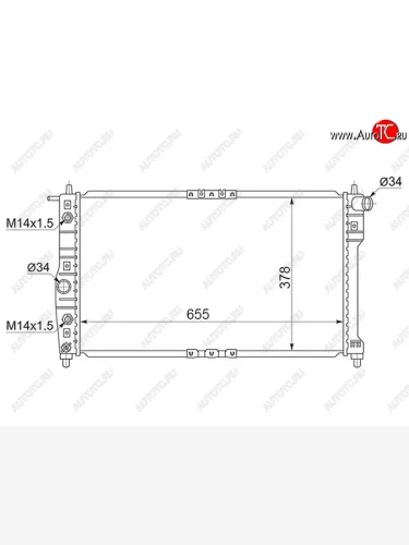 Радиатор двигателя SAT (пластинчатый, МКПП/АКПП, 1.5 / 1.6 / 1.8 / 2.0) Daewoo Leganza (1997-2008)