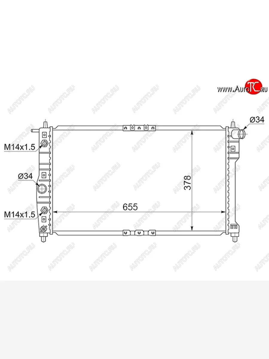 Радиатор двигателя SAT (пластинчатый, МКПП/АКПП, 1.5 / 1.6 / 1.8 / 2.0) Daewoo Leganza (1997-2008)  в Керчи Республика Крым