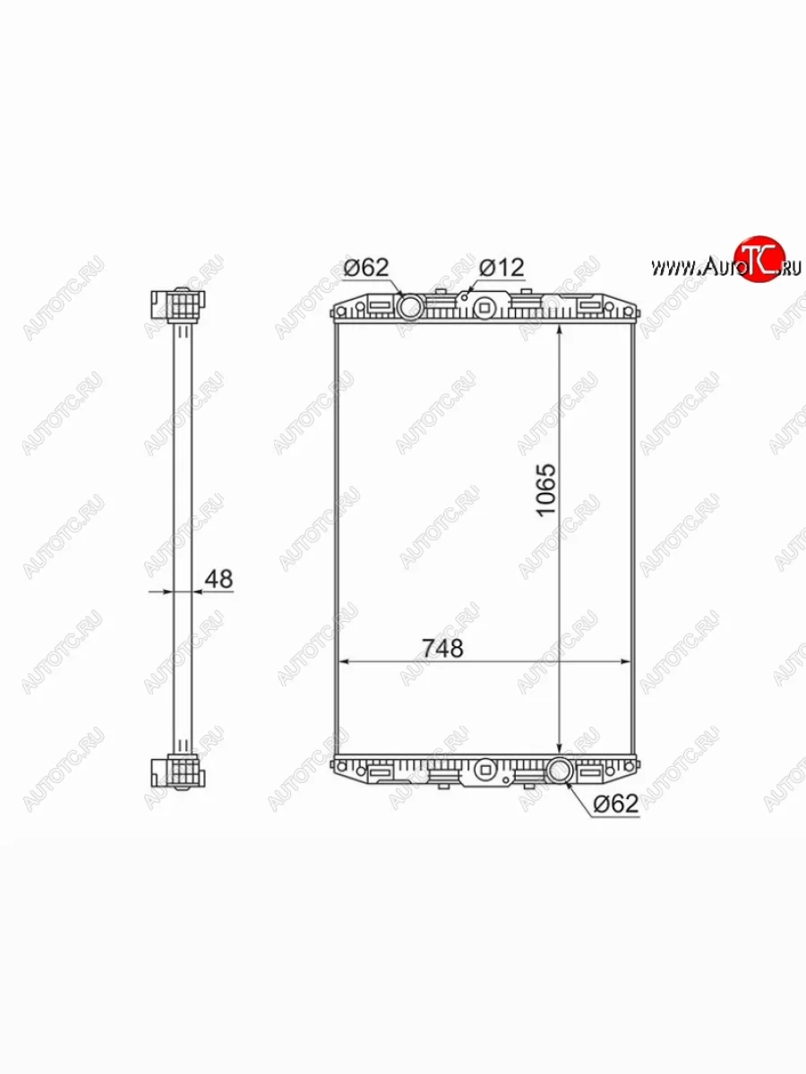 Радиатор двигателя SAT (пластинчатый)  DAF XF (2002-2006) 95  в Керчи Республика Крым