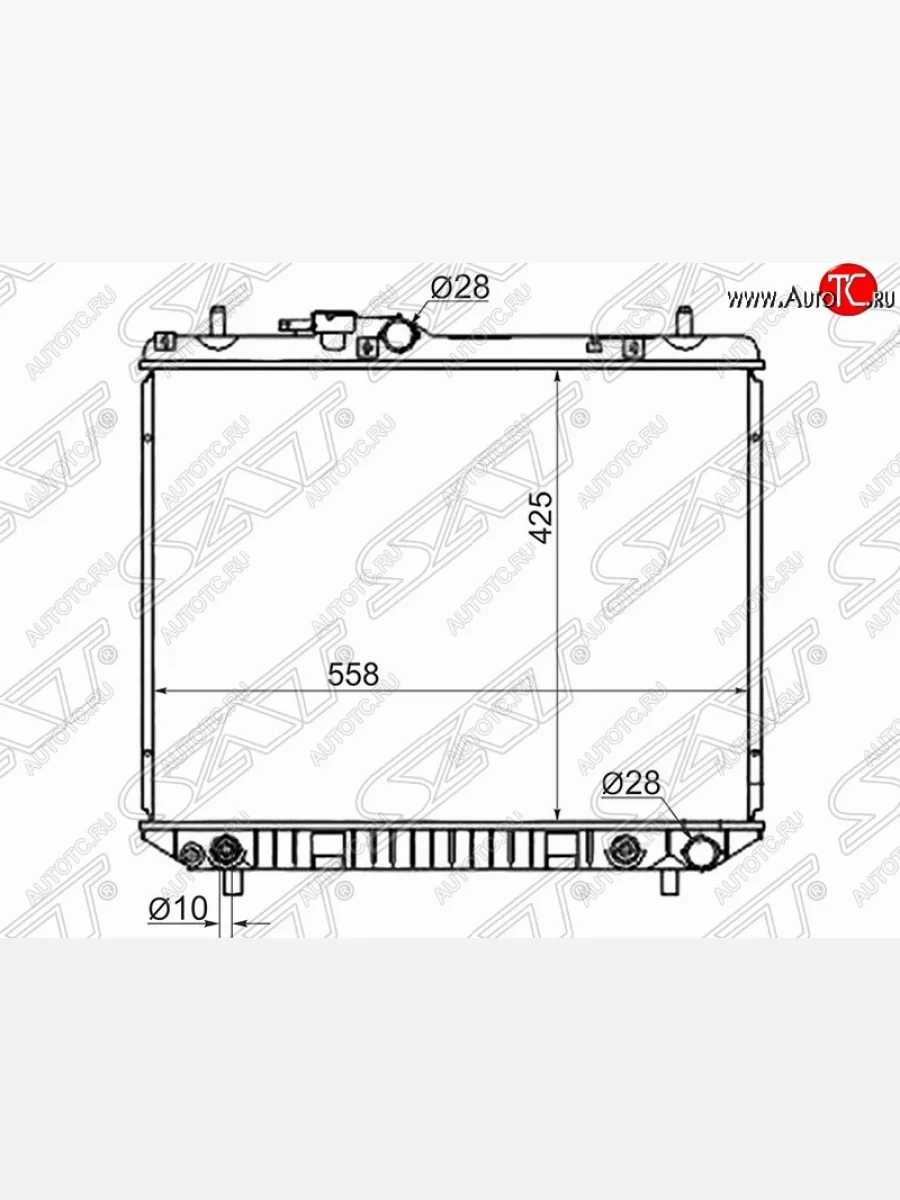 Радиатор двигателя SAT (пластинчатый, МКПП/АКПП) Daihatsu Terios J100 дорестайлинг (1997-2000)  с доставкой в г. Керчь