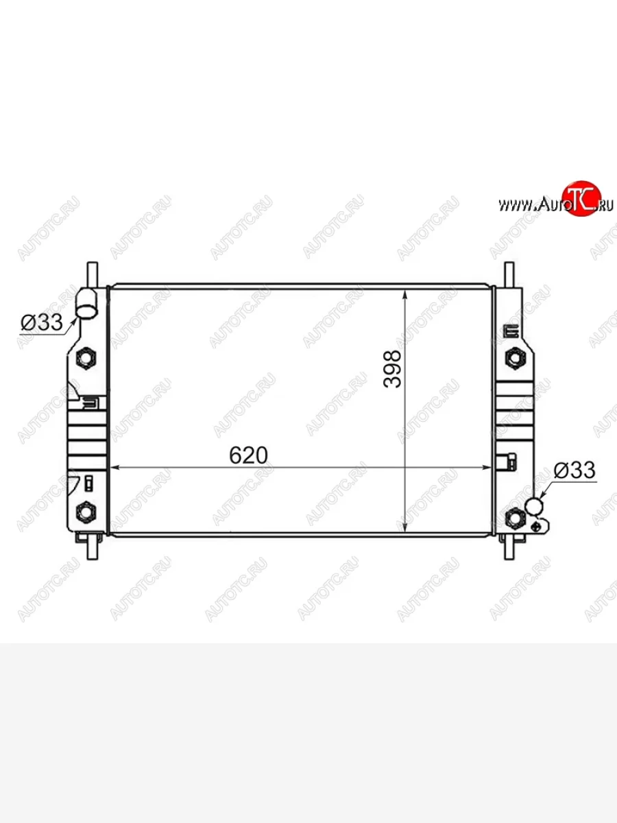 Радиатор двигателя SAT (пластинчатый, АКПП, 1.6 / 1.8 / 2.0) Ford Mondeo Mk2,BNP универсал (1996-2000)  в Керчи Республика Крым
