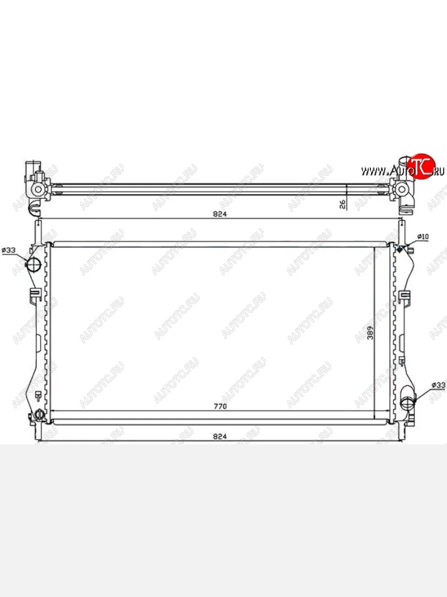Радиатор двигателя SAT (пластинчатый, МКПП, 2.0D/2.0TD) Ford Transit цельнометаллический фургон дорестайлинг (2000-2006)  в Перми Пермском крае