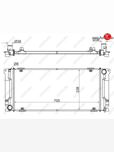 Радиатор двигателя SAT (ЕВРО4, трубчатый, МКПП, 2.8 CUMMINS) ГАЗ ГАЗель Next A62,А65 автобус (2016-2025)