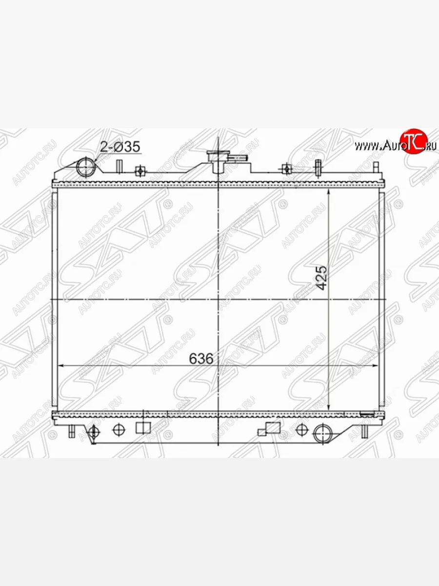 Радиатор двигателя SAT (трубчатый, МКПП/АКПП) Great Wall Hover H5 (2010-2017)  с доставкой в г. Пермь
