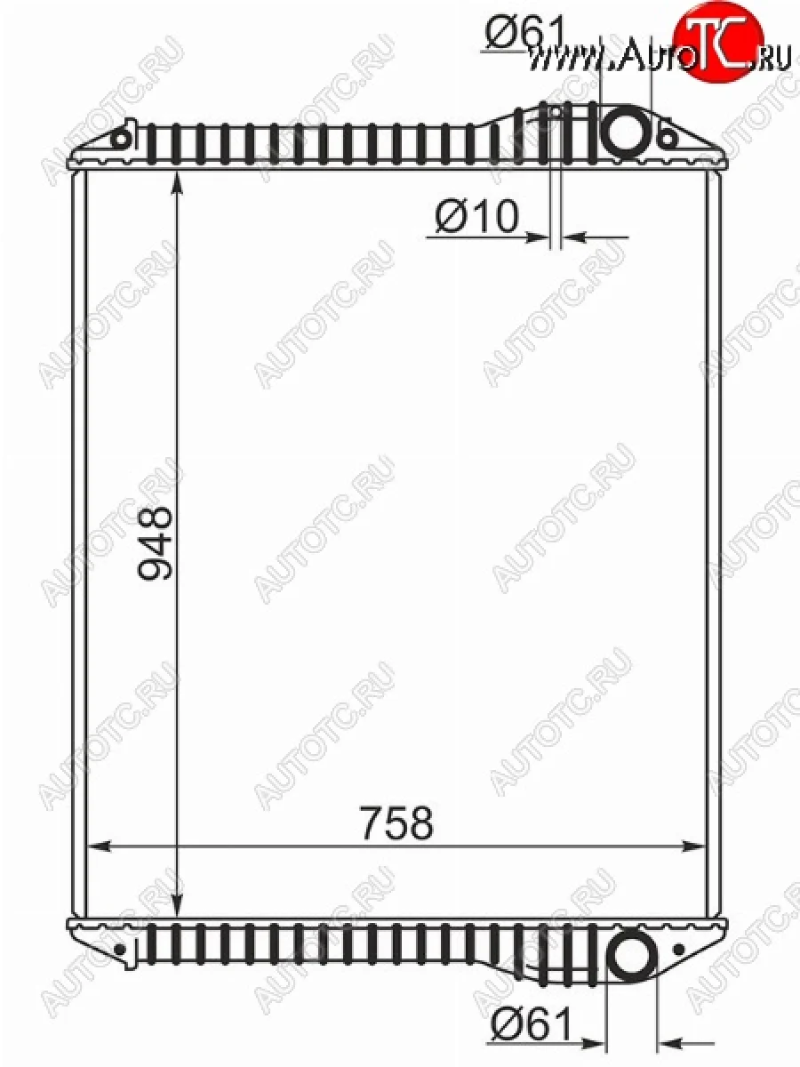 Радиатор двигателя SAT (пластинчатый, МКПП, E13C) Hino 500  дорестайлинг (2007-2015)  в Перми Пермском крае