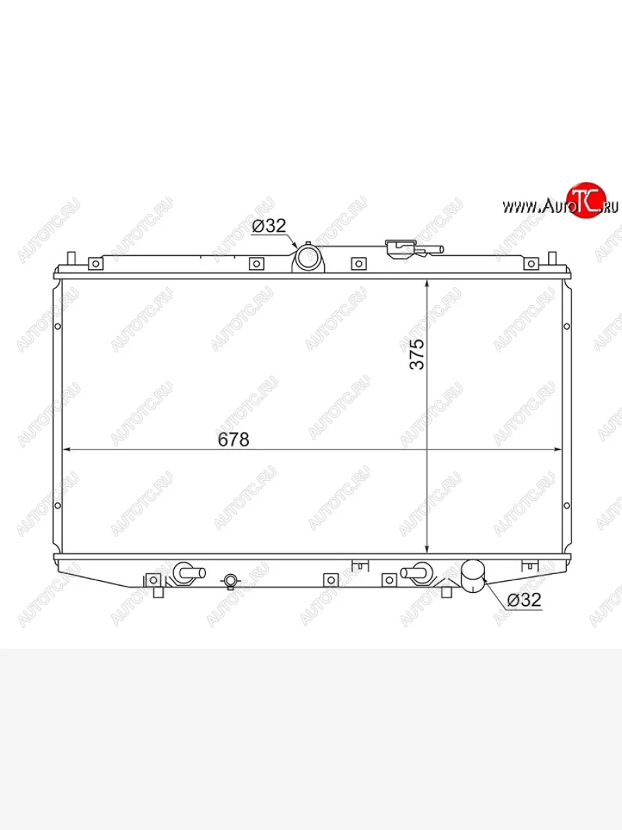 Радиатор двигателя SAT (пластинчатый, МКПП/АКПП, F23A 2.3) Honda Avancier (1999-2003)  с доставкой в г. Керчь