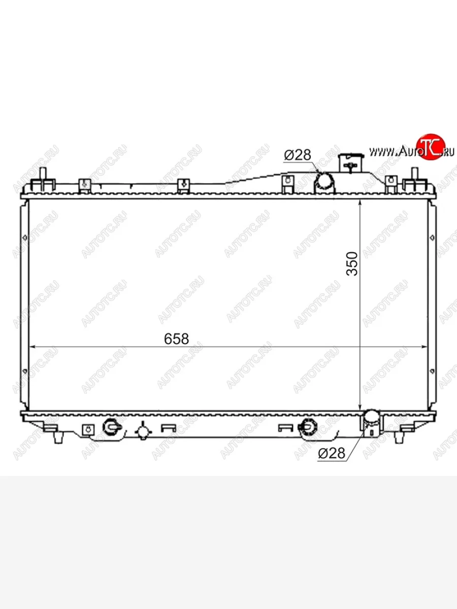 Радиатор двигателя SAT (трубчатый, МКПП/АКПП) Honda Civic ES седан дорестайлинг (2000-2003)  в Керчи Республика Крым