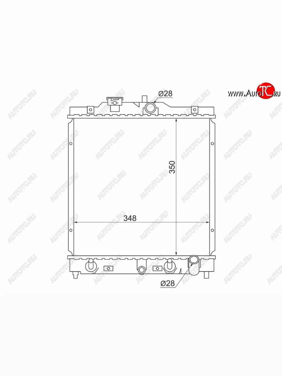 Радиатор двигателя SAT (трубчатый, МКПП/АКПП) Honda HR-V GH1,GH2 дорестайлинг 3 дв. (1998-2001)  с доставкой в г. Керчь