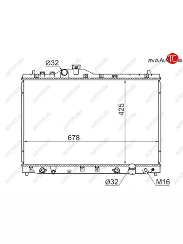 Радиатор двигателя (пластинчатый, МКПП/АКПП) SAT Honda Saber 1 (1995-1998)