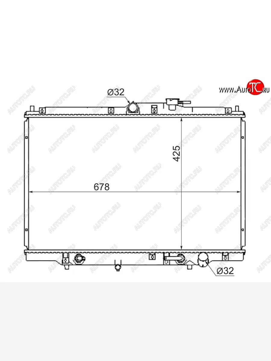 Радиатор двигателя SAT (пластинчатый, МКПП/АКПП, F23A) Honda Odyssey 1 (1994-1999)  в Керчи Республика Крым