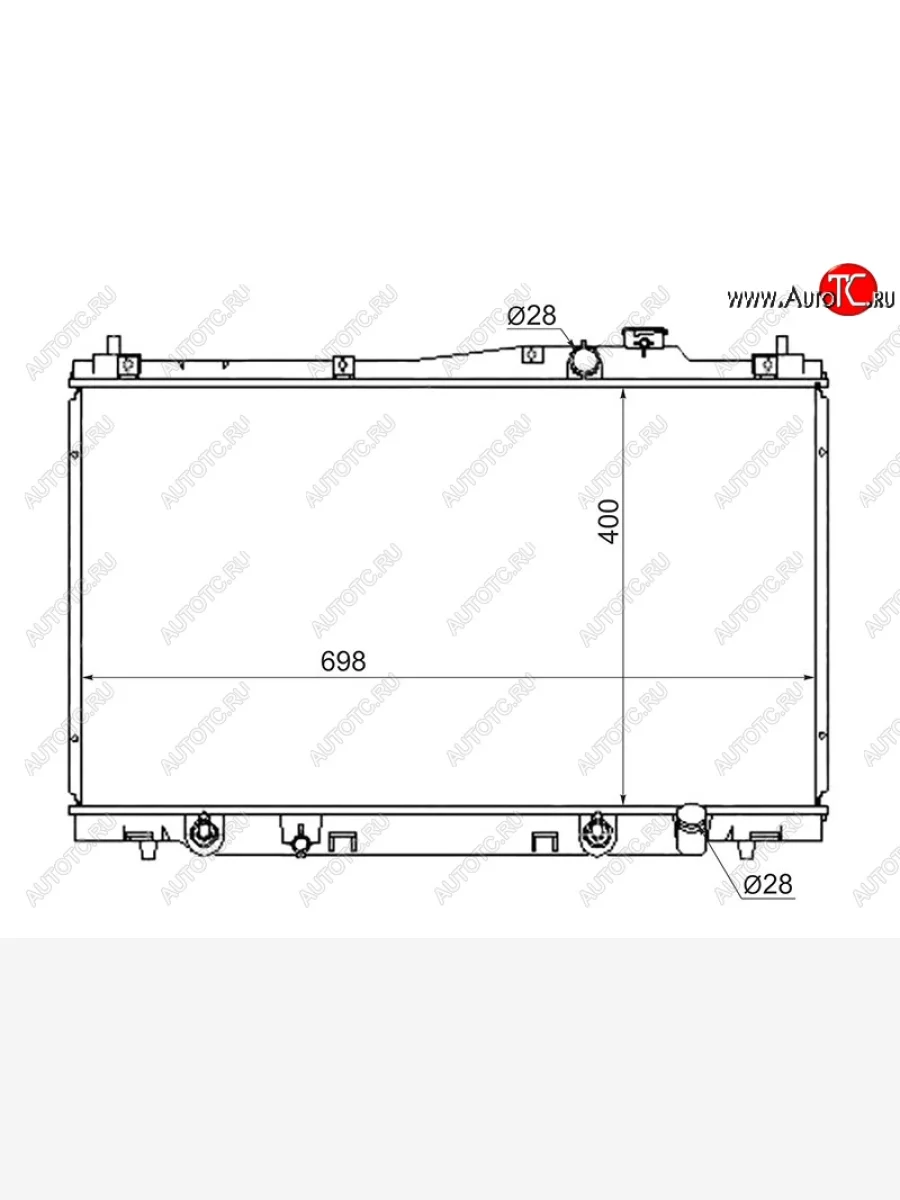 Радиатор двигателя SAT (трубчатый, МКПП/АКПП, D17A9) Honda Stream 1 RN1,RN3  дорестайлинг (2000-2004)  с доставкой в г. Керчь