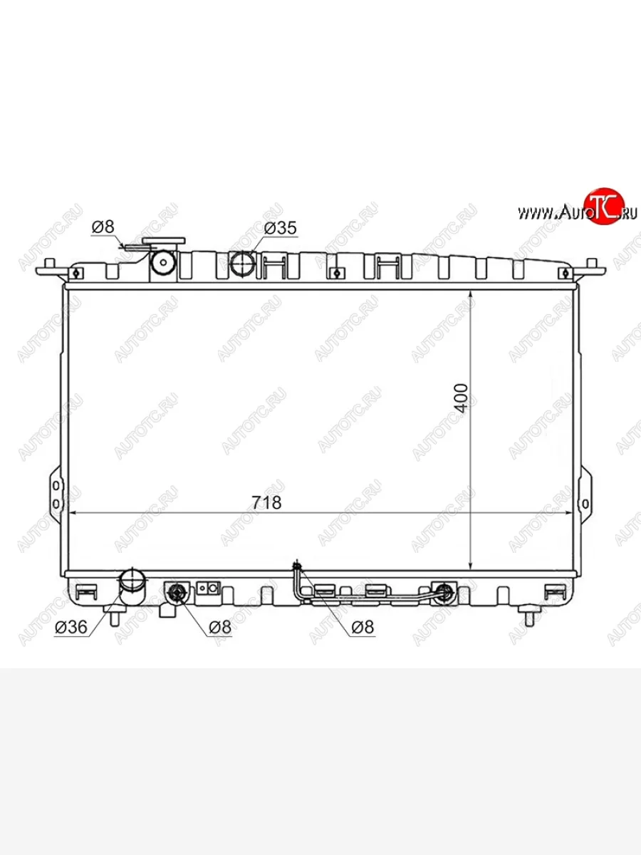 Радиатор двигателя (трубчатый, 2.0 / 2.4 / 2.5 / 2.7) SAT KIA Optima 1 GD седан (2000-2005)  с доставкой в г. Керчь
