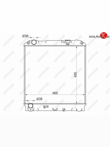 Радиатор двигателя (пластинчатый, МКПП, 4HG1, 4HL1, 4HF1) SAT Isuzu Elf (NPR75)  дорестайлинг (1993-2004)