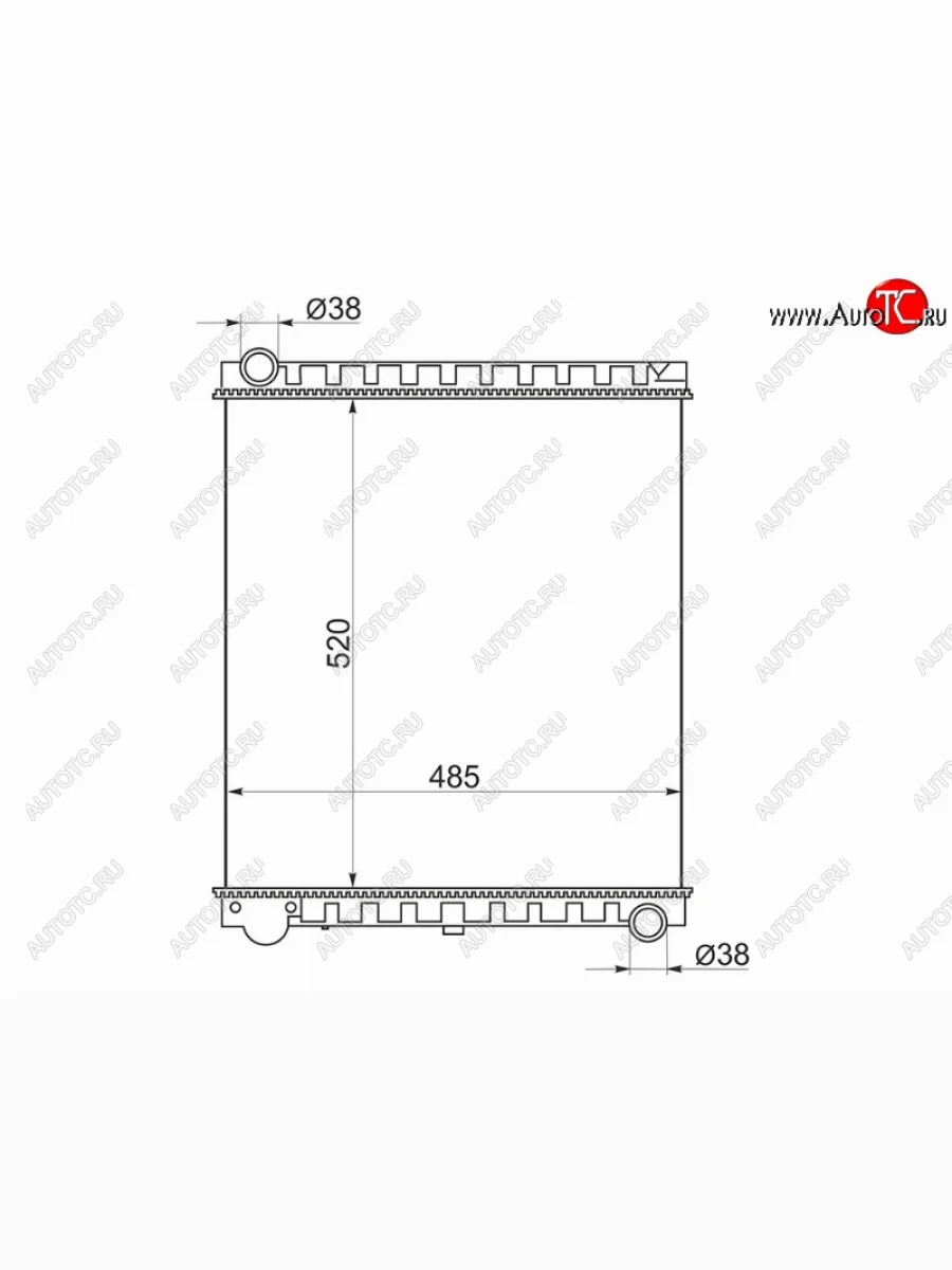 Радиатор двигателя (без горловины) (пластинчатый, МКПП, 4HF1/4HG1/VS/TF/MT/WG) SAT Nissan Condor (1990-2005)  с доставкой в г. Керчь