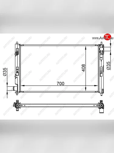 Радиатор кондиционера SAT (1,8) Mitsubishi ASX дорестайлинг (2010-2012)