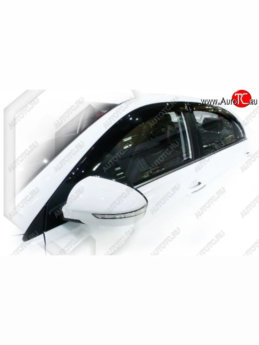 Дефлектора окон CA-Plastic Lifan Solano  дорестайлинг (2016-2025) (Classic полупрозрачный, Без хром.молдинга)  в Перми Пермском крае