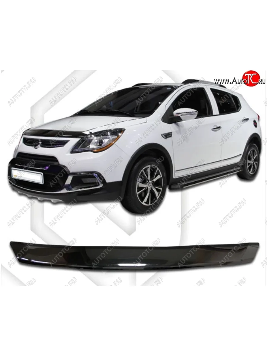Дефлектор капота CA-Plastiс Lifan X50 (2015-2025) (Classic черный, Без надписи)  в Самаре Самарской области