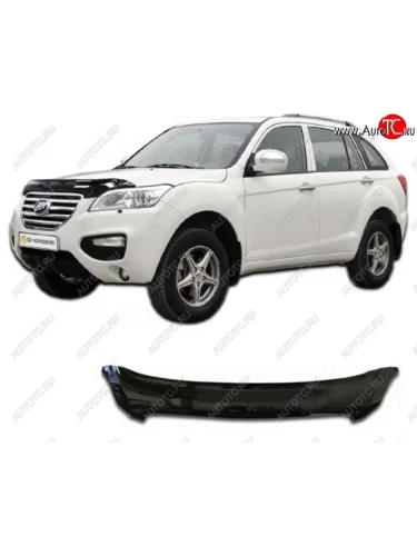 Дефлектор капота CA-Plastiс (Classic черный) Lifan X60 дорестайлинг (2011-2015)