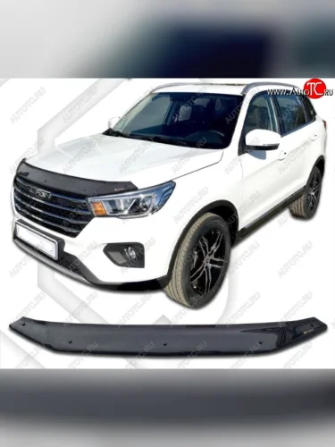Дефлектор капота CA-Plastiс (Classic черный) Lifan X70 (2018-2025)