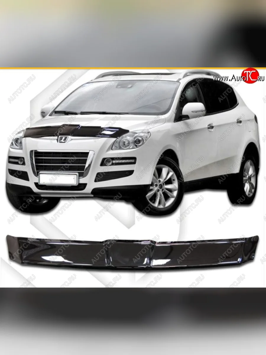 Дефлектор капота CA-Plastiс Luxgen 7 SUV (2014-2025) (Classic черный, Без надписи)  в Самаре Самарской области