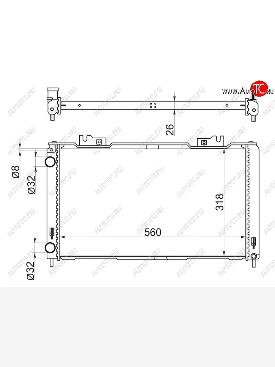 Радиатор двигателя (трубчатый, МКПП, Halla) SAT Лада ВАЗ Приора 2172 хэтчбек дорестайлинг (2008-2014)  с доставкой в г. Керчь