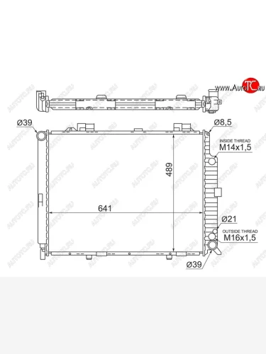 Радиатор двигателя SAT (пластинчатый, МКПП/АКПП, 3.0TD/4.2/4.3/5.0) Mercedes-Benz E-Class W210 седан рестайлинг (1999-2002)