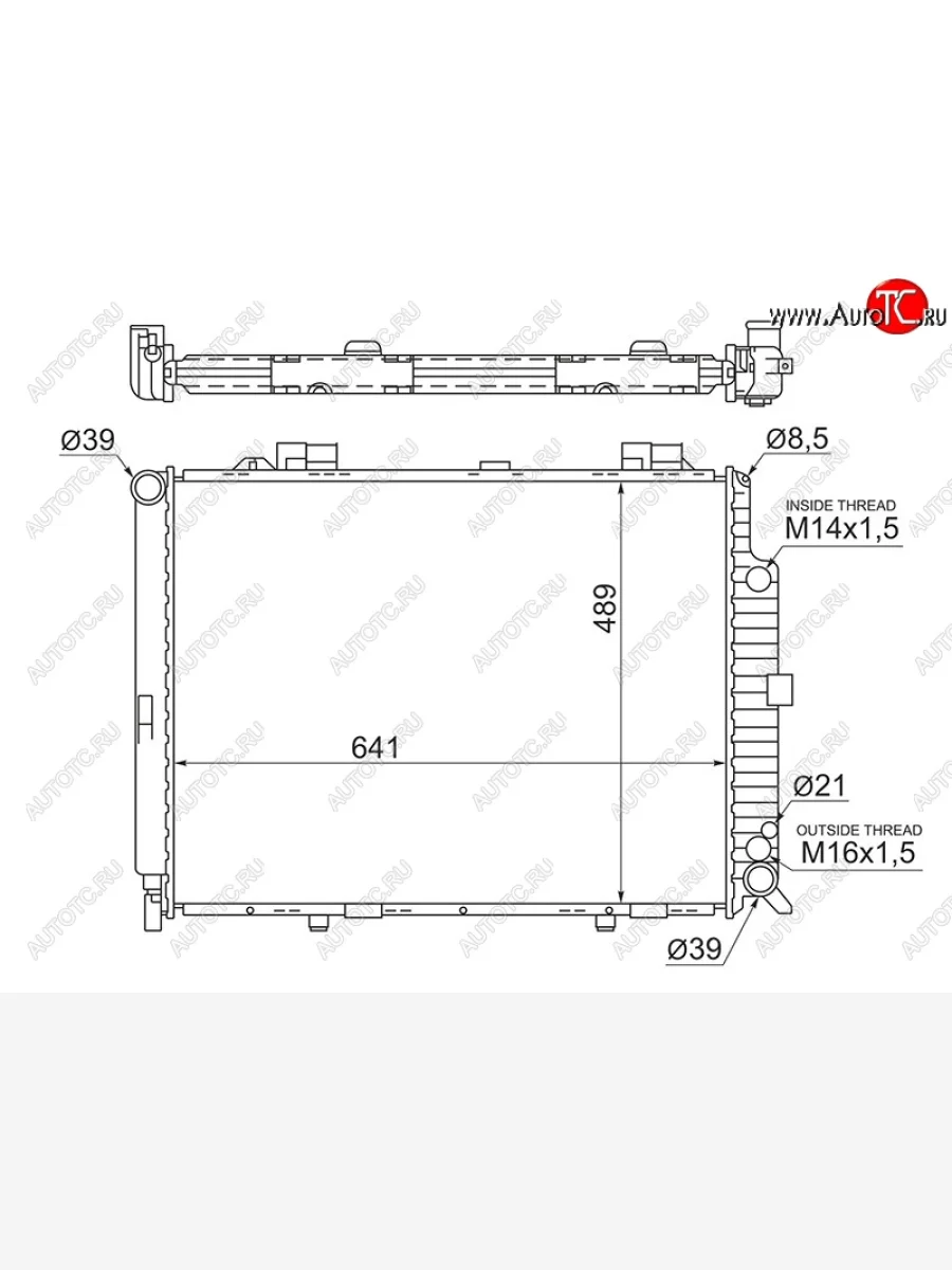 Радиатор двигателя SAT (пластинчатый, МКПП/АКПП, 3.0TD/4.2/4.3/5.0) Mercedes-Benz E-Class W210 седан рестайлинг (1999-2002)  в Керчи Республика Крым