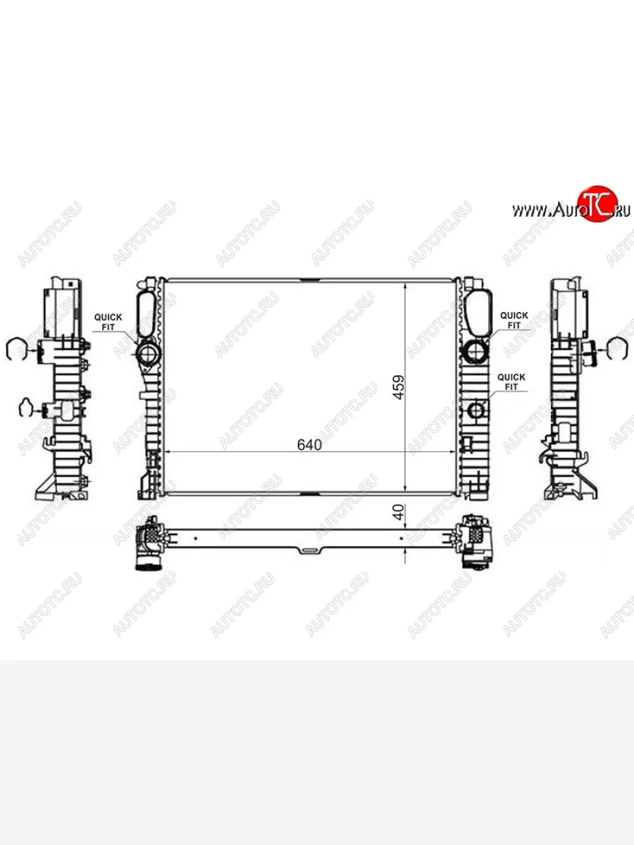 Радиатор двигателя SAT (пластинчатый, МКПП, DIESEL)  Mercedes-Benz  CLS class  C219, E-Class  W211  в Керчи Республика Крым